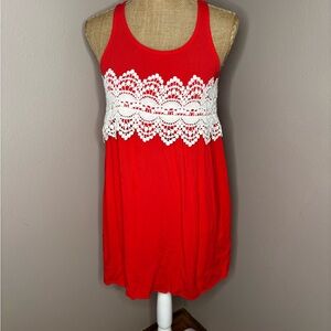 Xhilaration Red/Orange Sleeveless Swimsuit Cover Dress Size XS
